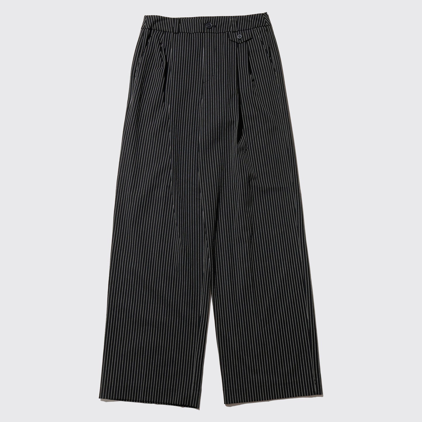 vintage tucked stripe wide slacks