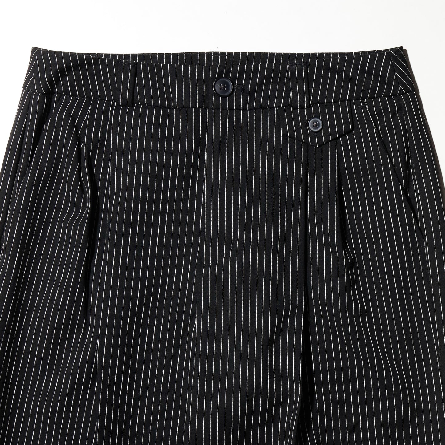 vintage tucked stripe wide slacks