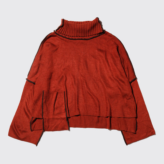 vintage piping wide sweater