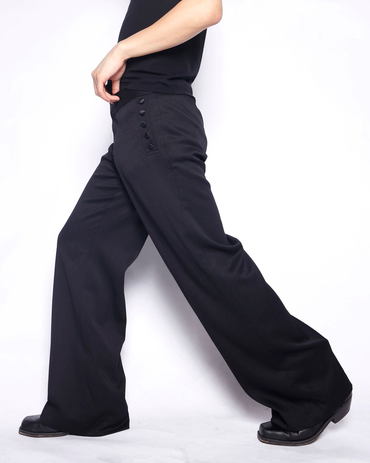 vintage low rise smoking flare slacks