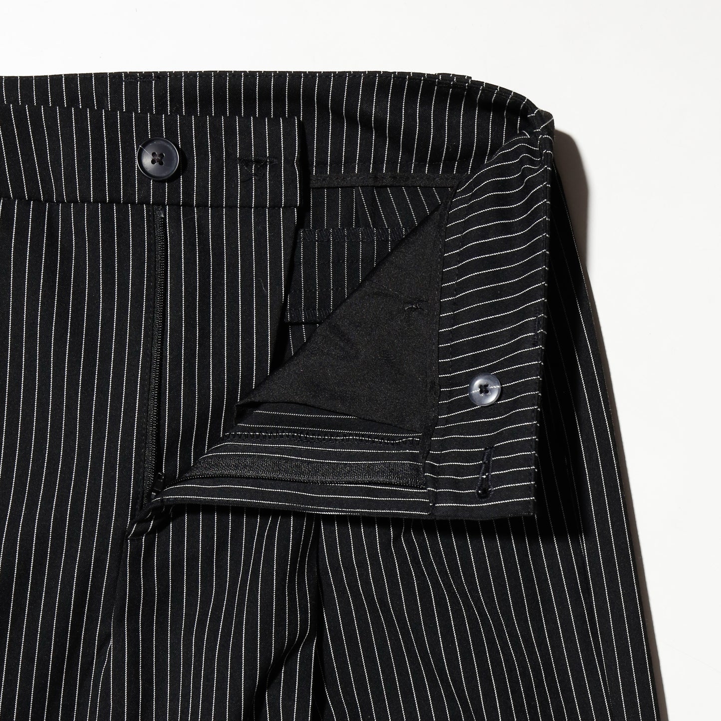 vintage tucked stripe wide slacks