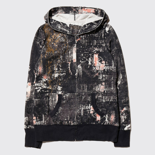 vintage graphic sparkle hoodie