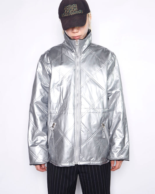 vintage quilted enamel storm jacket