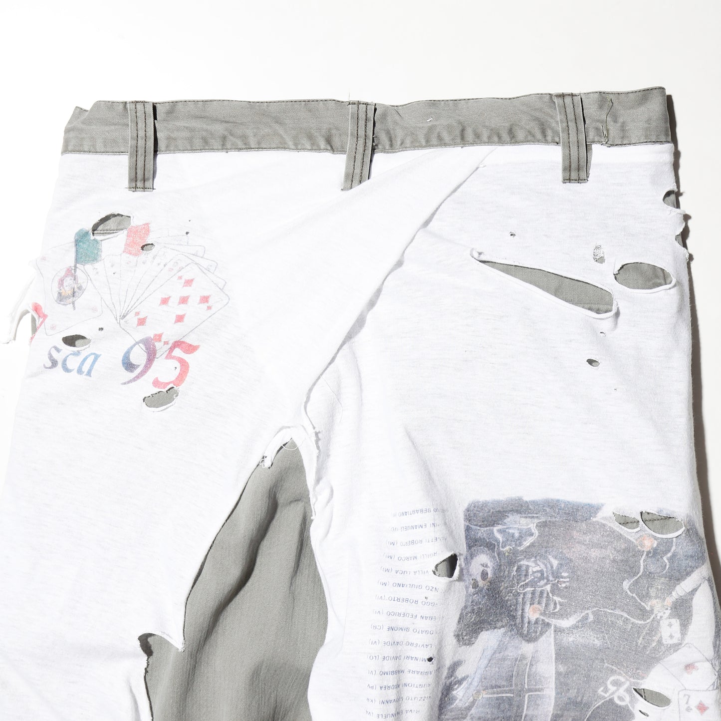 *one-off broken layered trousers