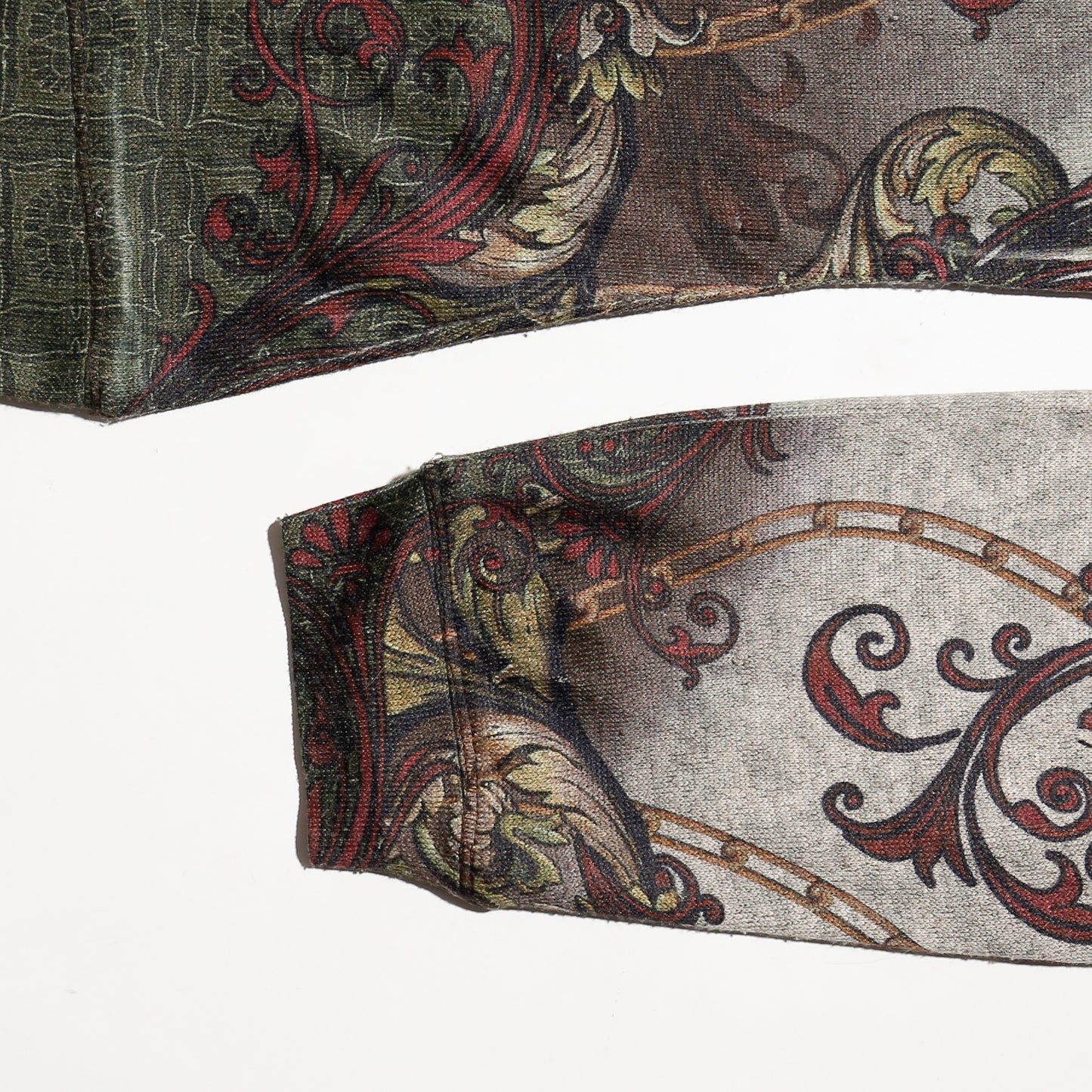 vintage baroque transfer zip hoodie