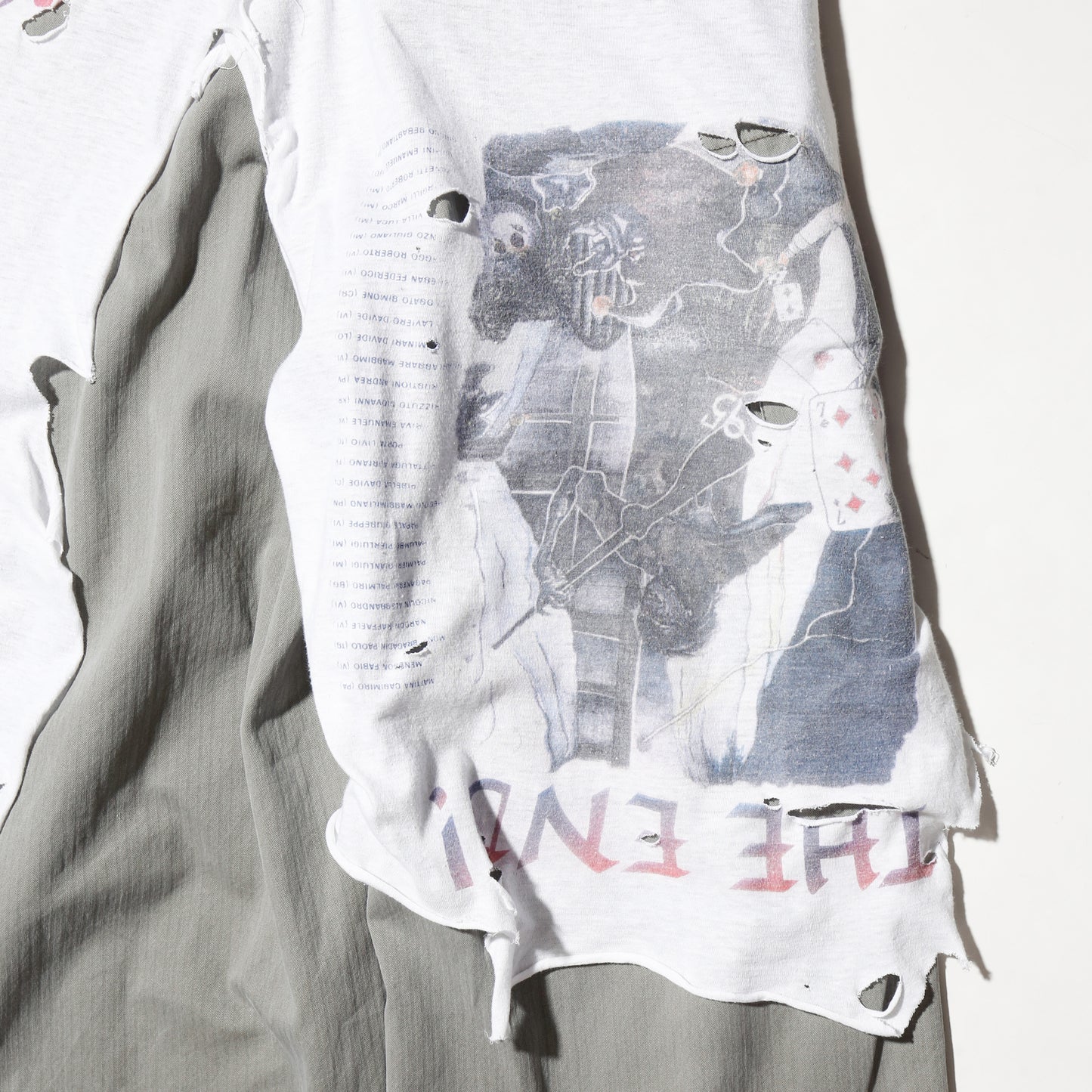 *one-off broken layered trousers