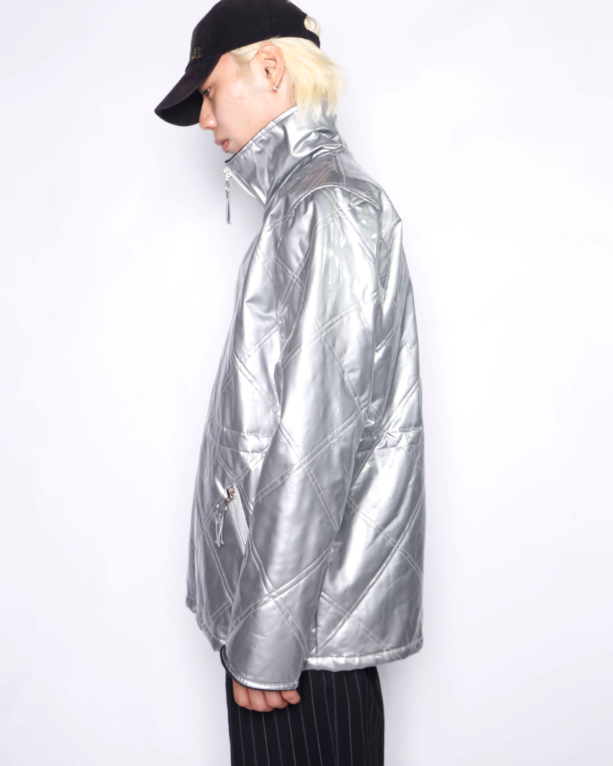 vintage quilted enamel storm jacket