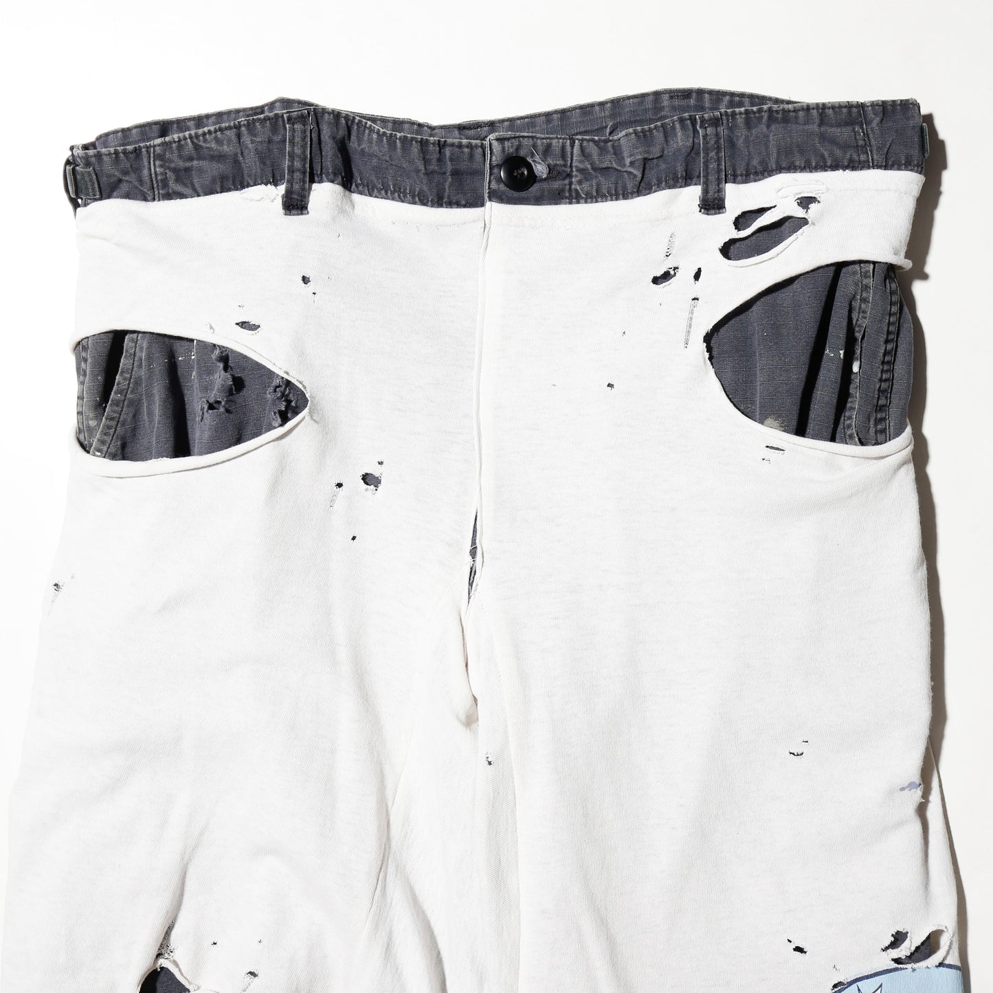 *one-off broken layered trousers
