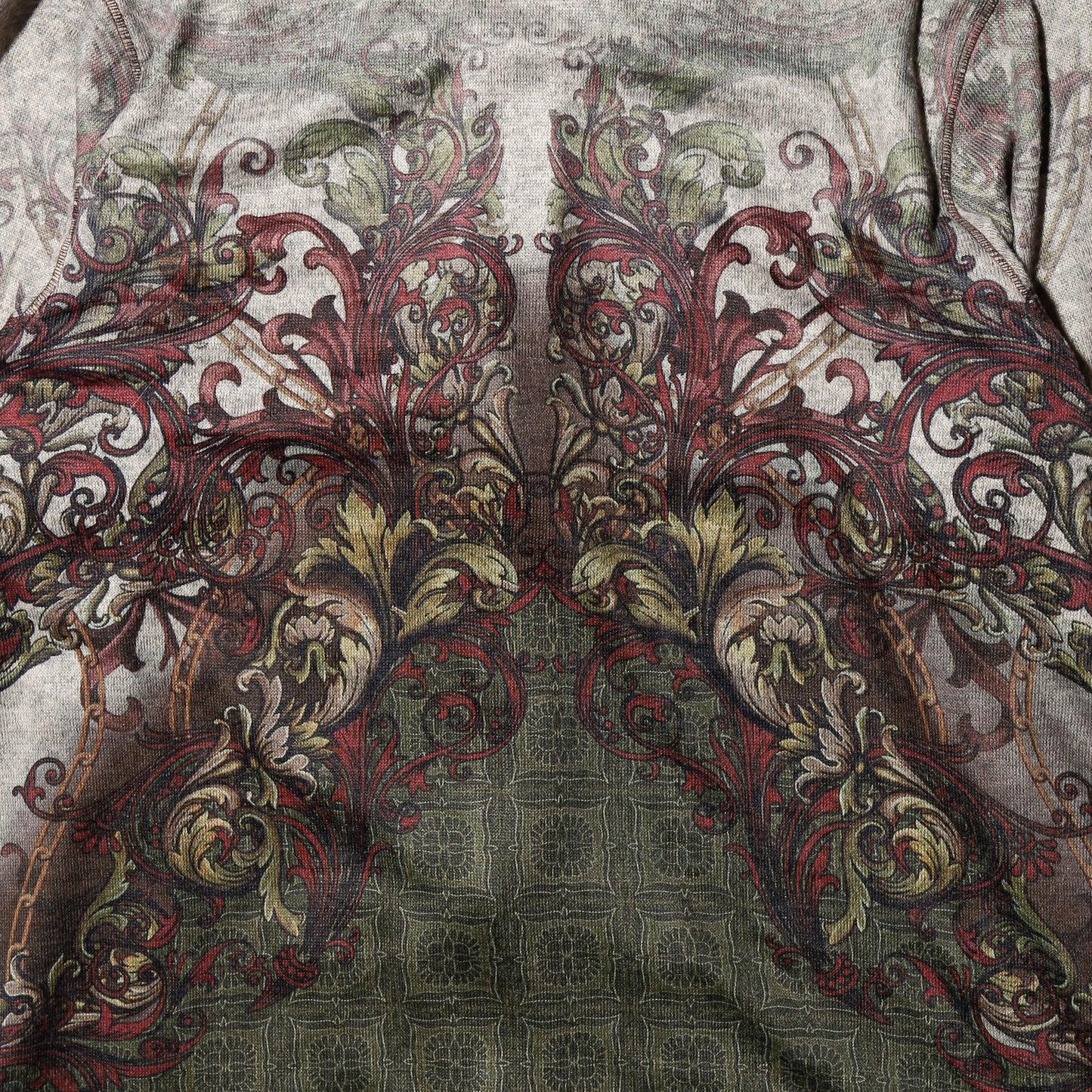 vintage baroque transfer zip hoodie