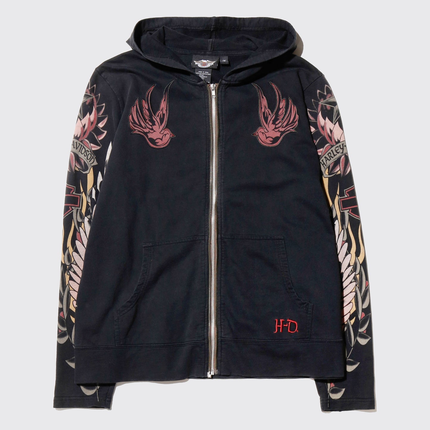 vintage harley davidson tattoo hoodie