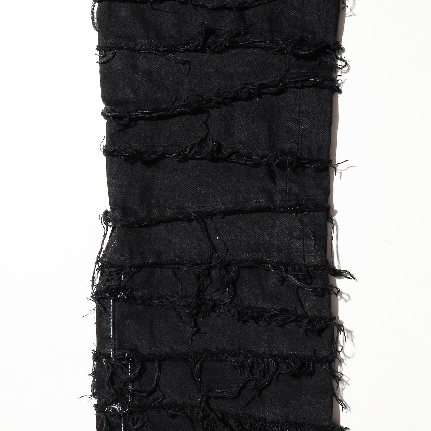 *one-off tsugihagi jeans, model-black finish