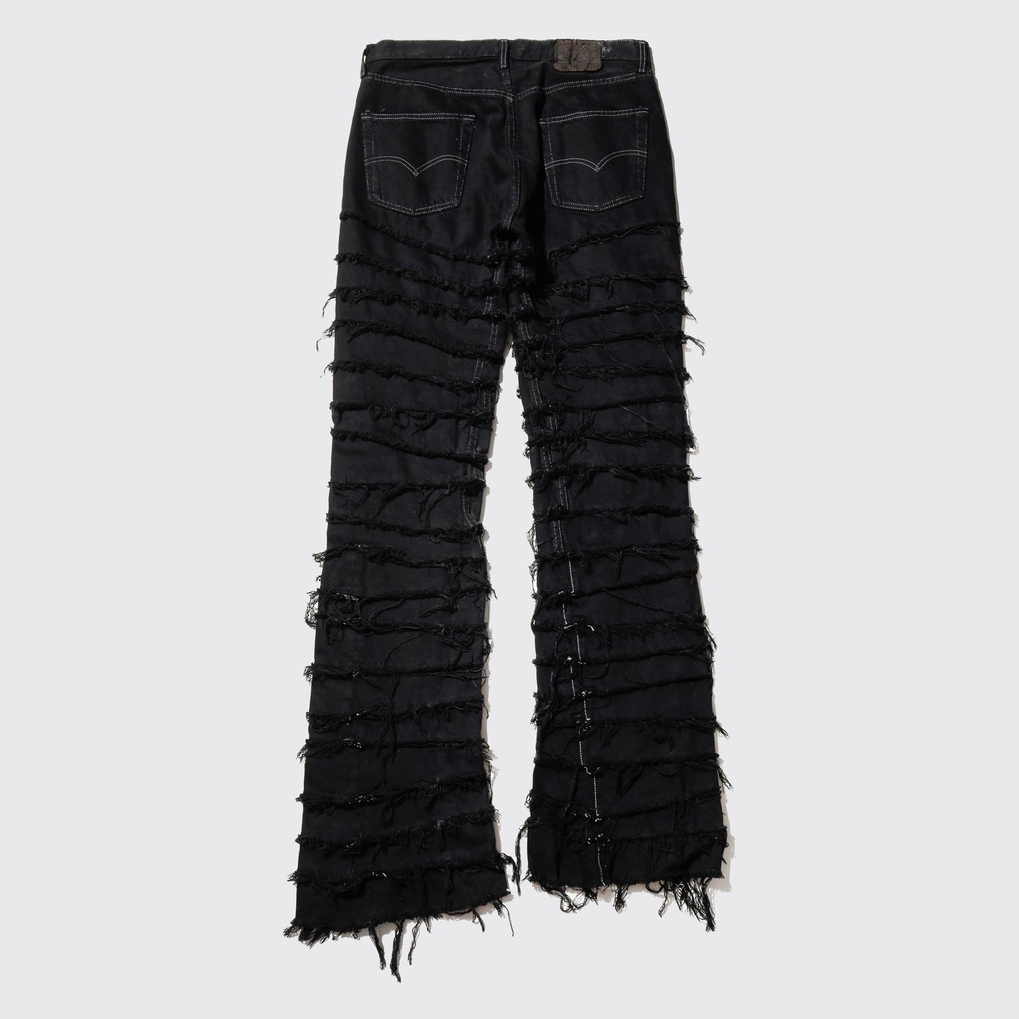 *one-off tsugihagi jeans, model-black finish