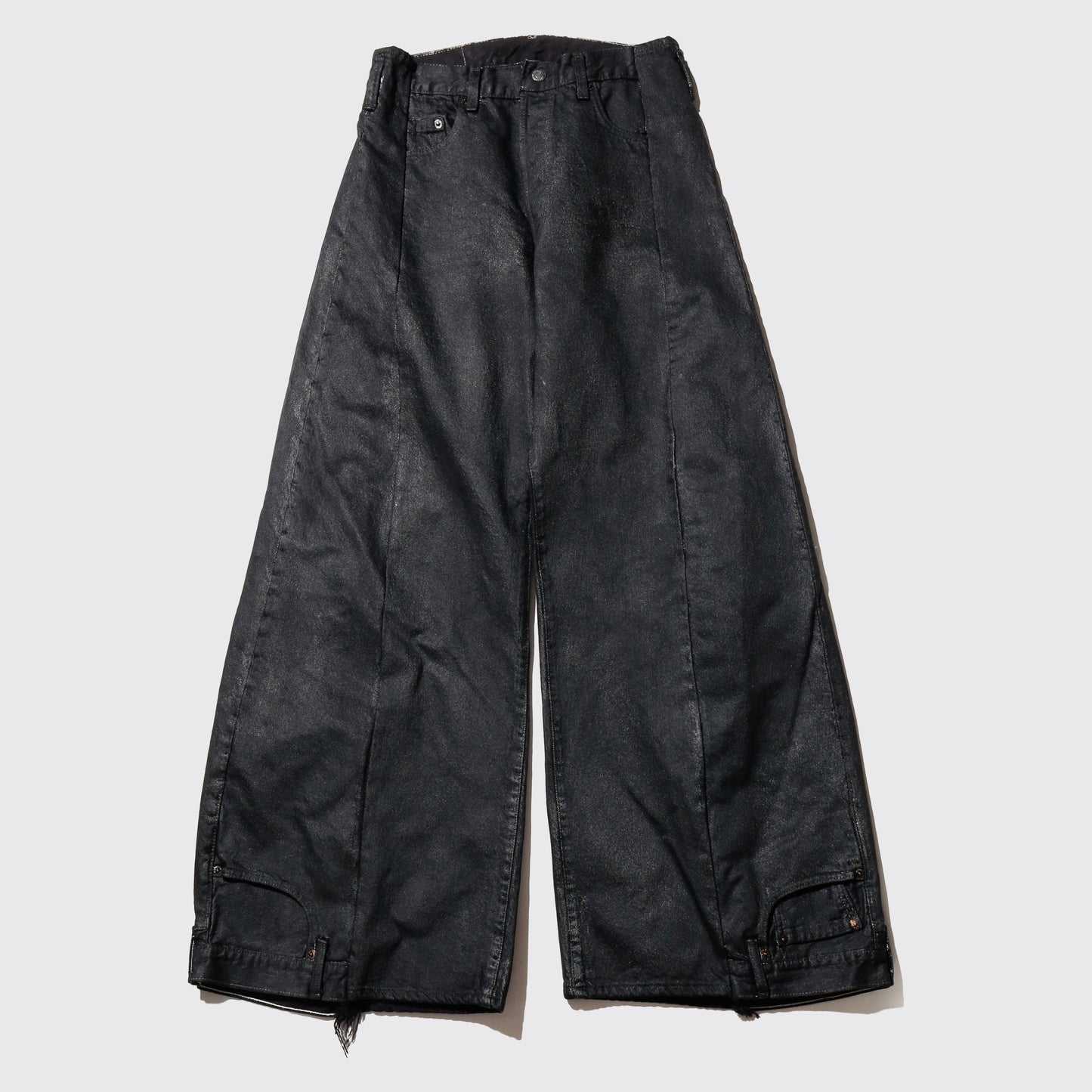 *one-off upside down jeans , model-luster
