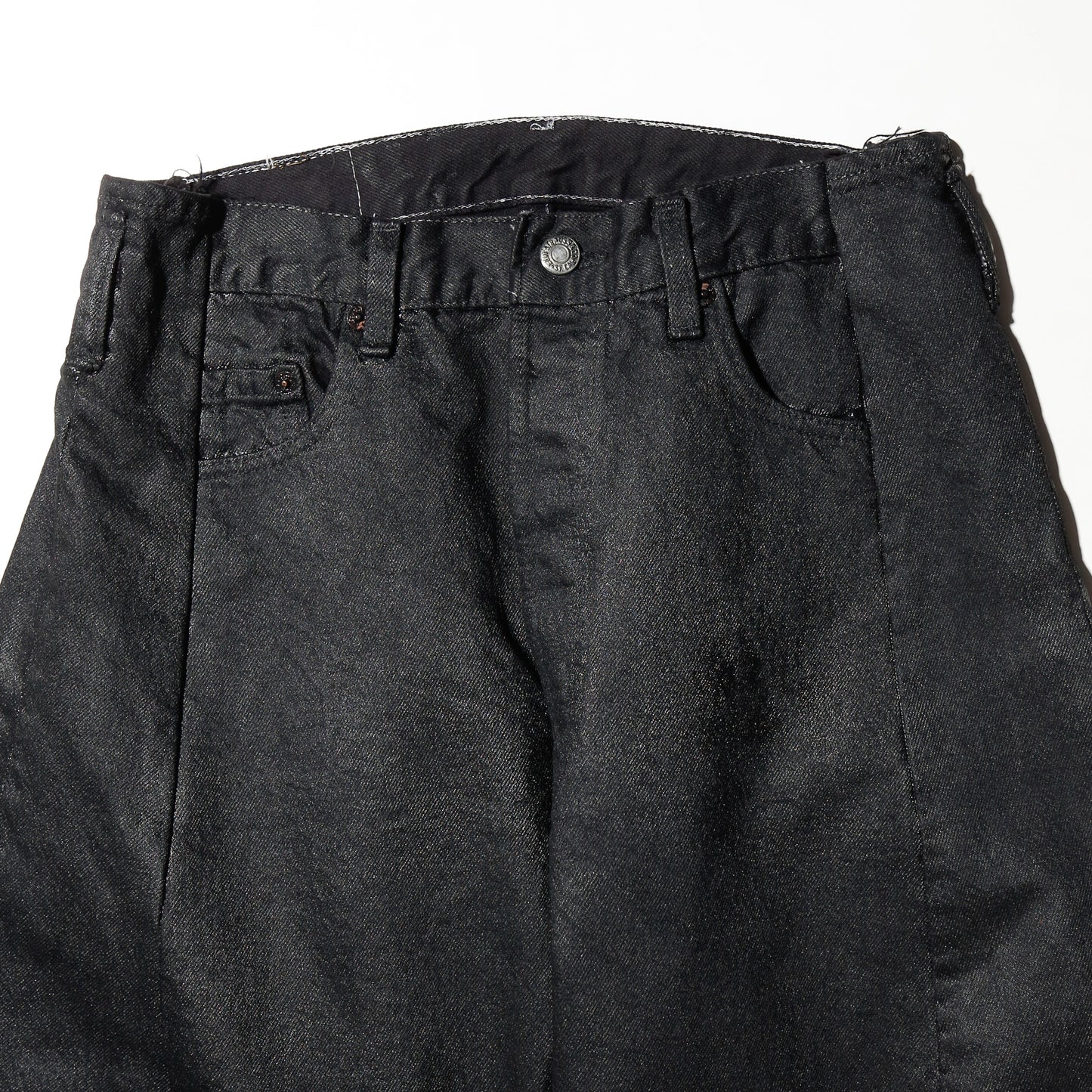 *one-off upside down jeans , model-luster
