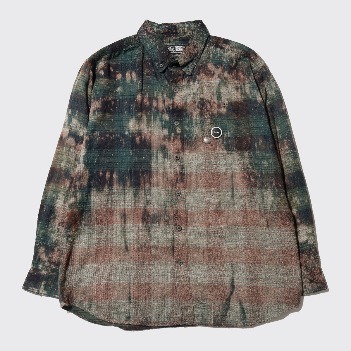 vintage distressed check wool shirt