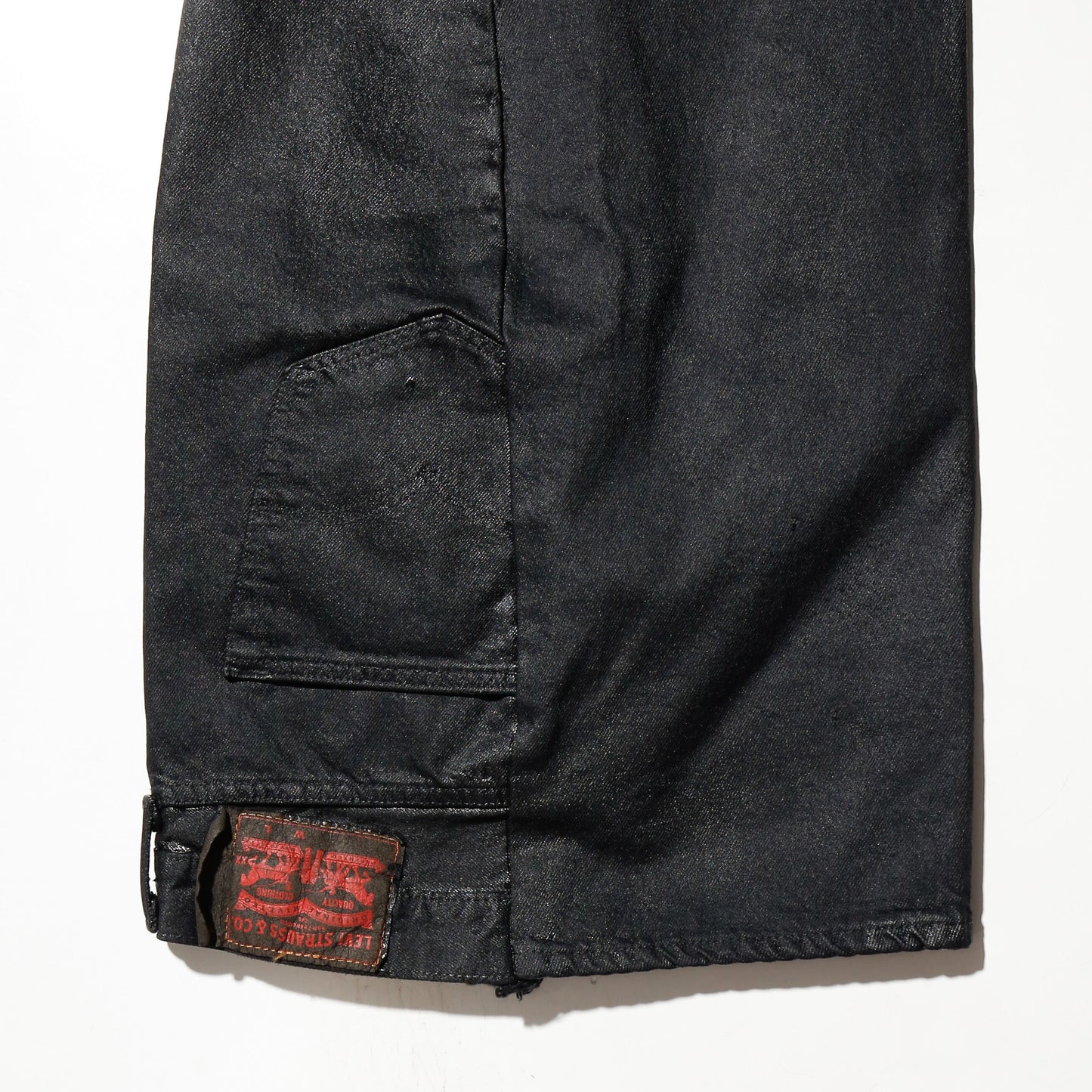*one-off upside down jeans , model-luster