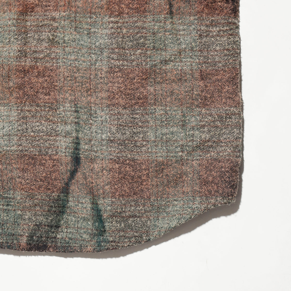 vintage distressed check wool shirt