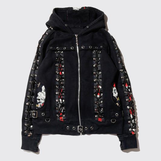 vintage banned pixie skull hoodie