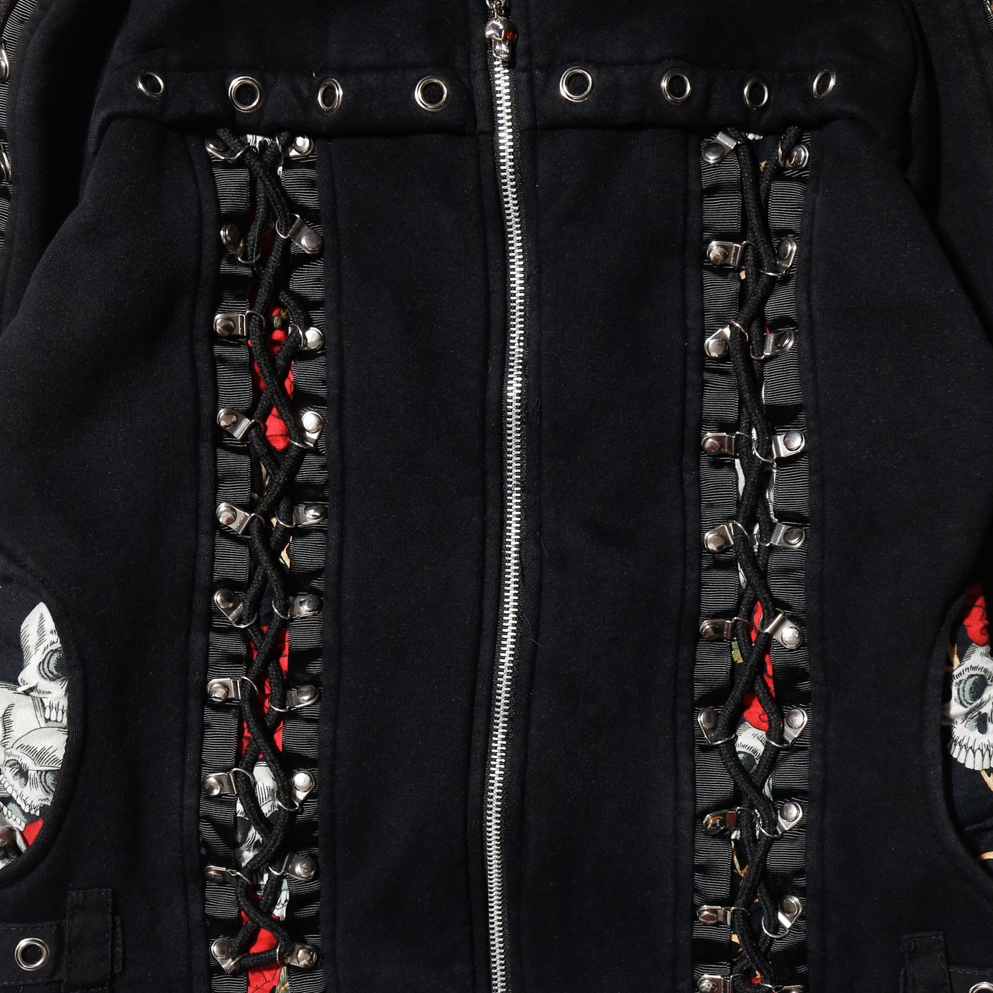 vintage banned pixie skull hoodie