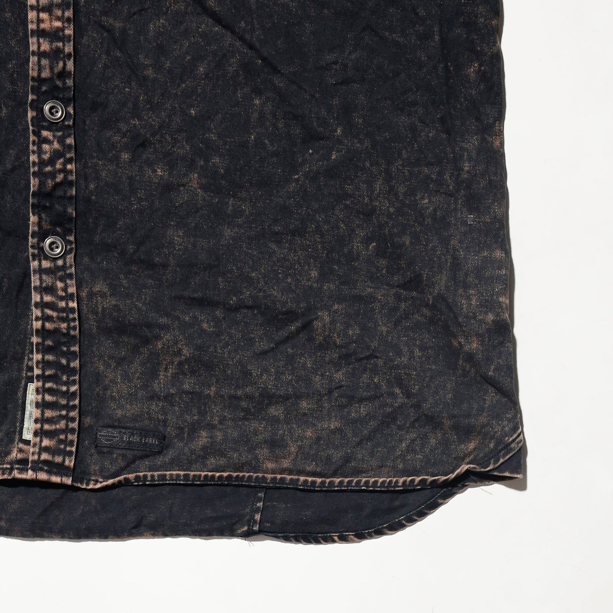 vintage 00's harley-davidson distressed shirt , with copper badge