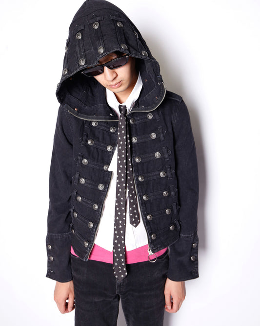 *one-off hooded napoleon jacket