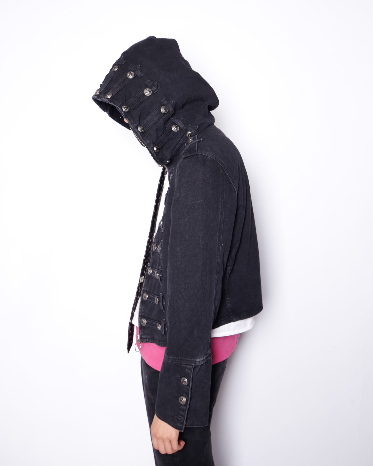 *one-off hooded napoleon jacket