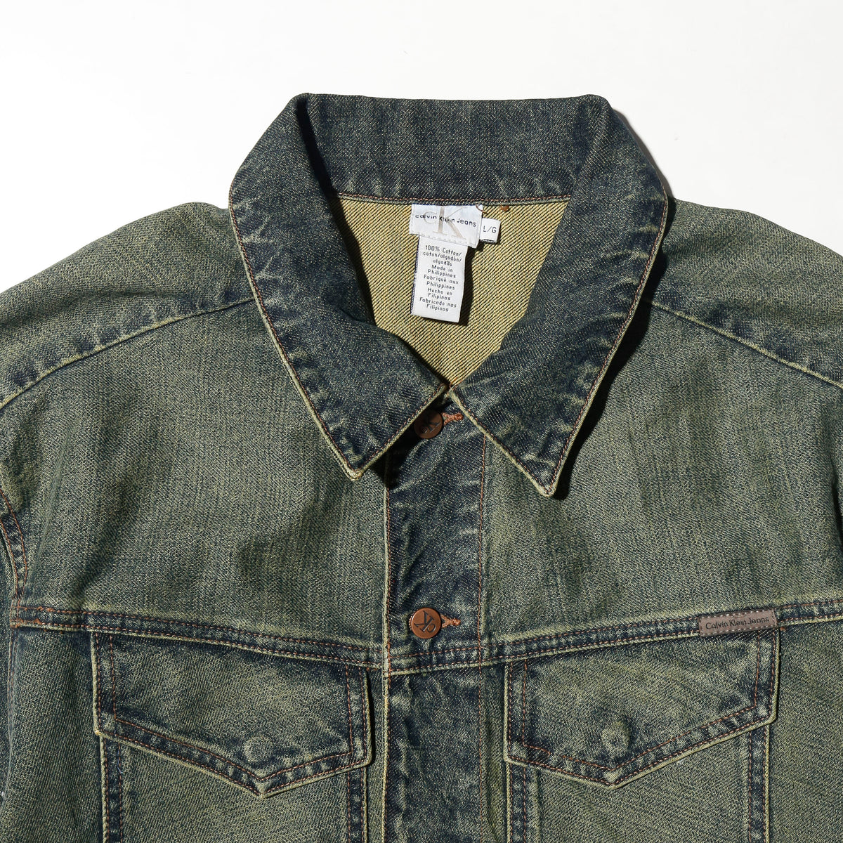 vintage calvin klein chemical trucker jacket