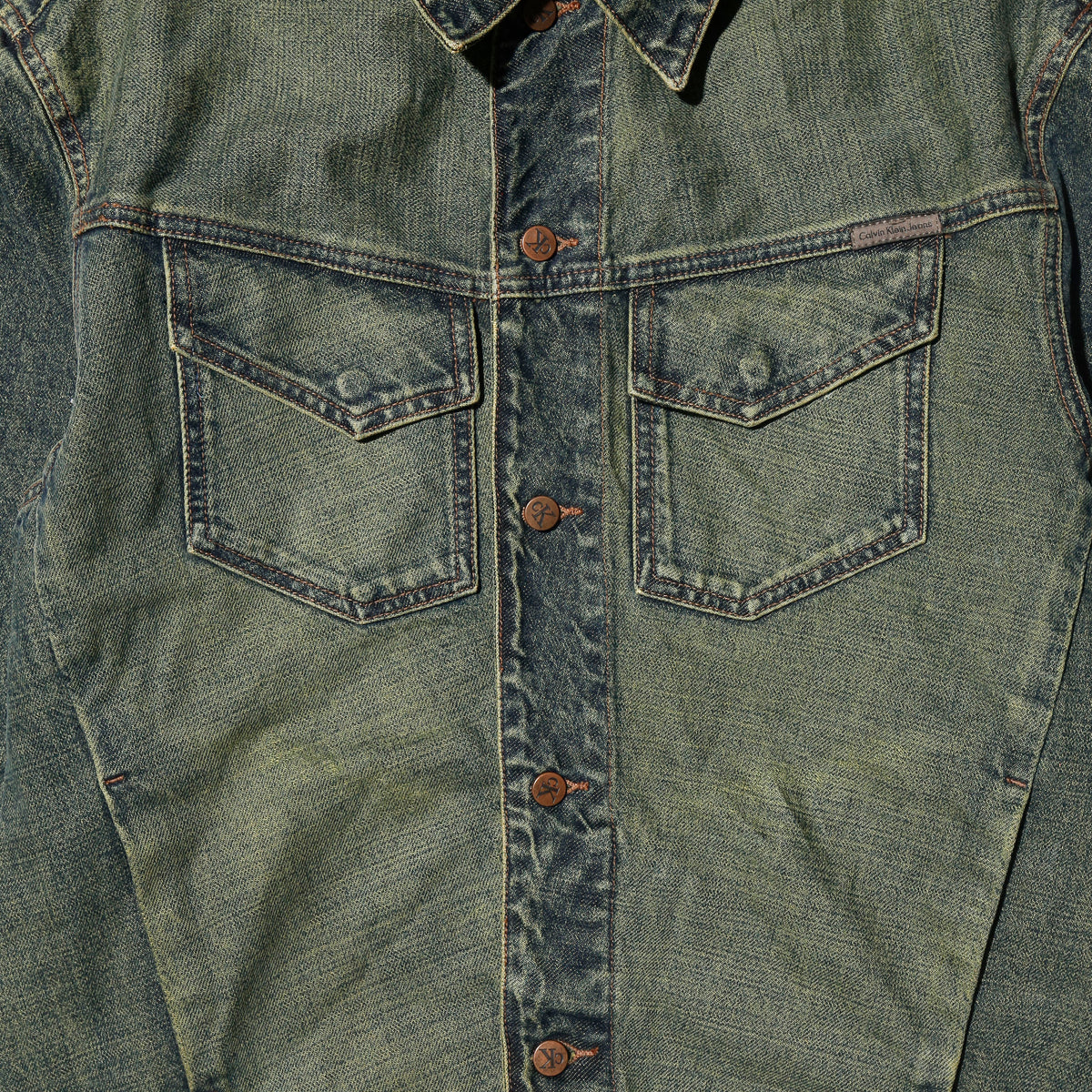 vintage calvin klein chemical trucker jacket