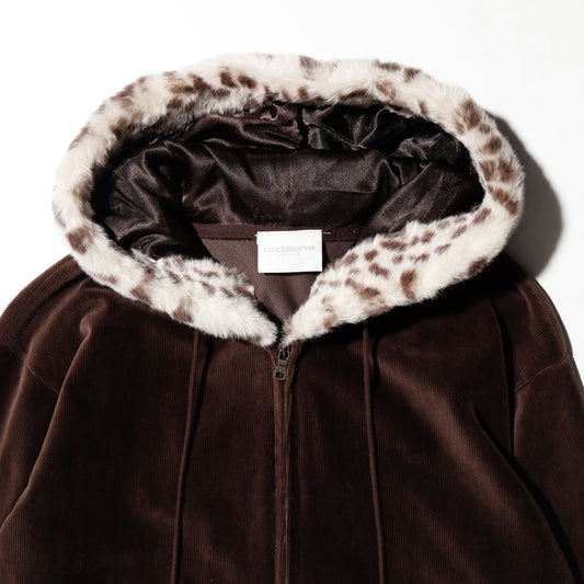 vintage fur velour hoodie