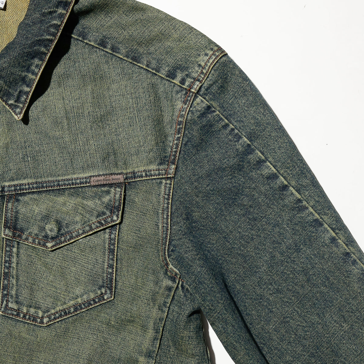 vintage calvin klein chemical trucker jacket