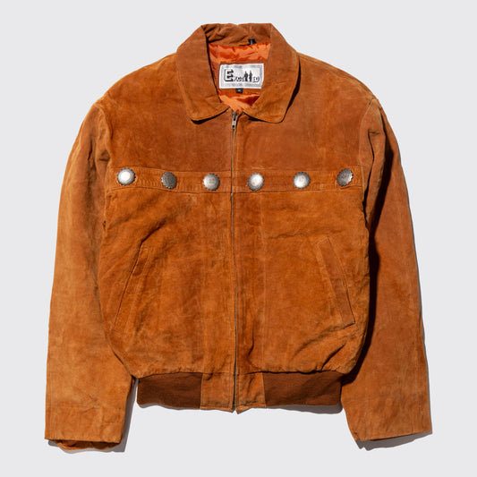 vintage concho western suede leather jacket