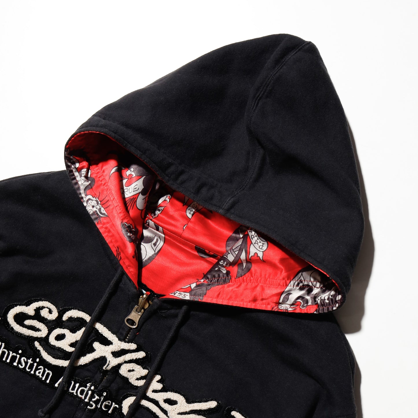 vintage ed hardy tatoo reversible hoodie