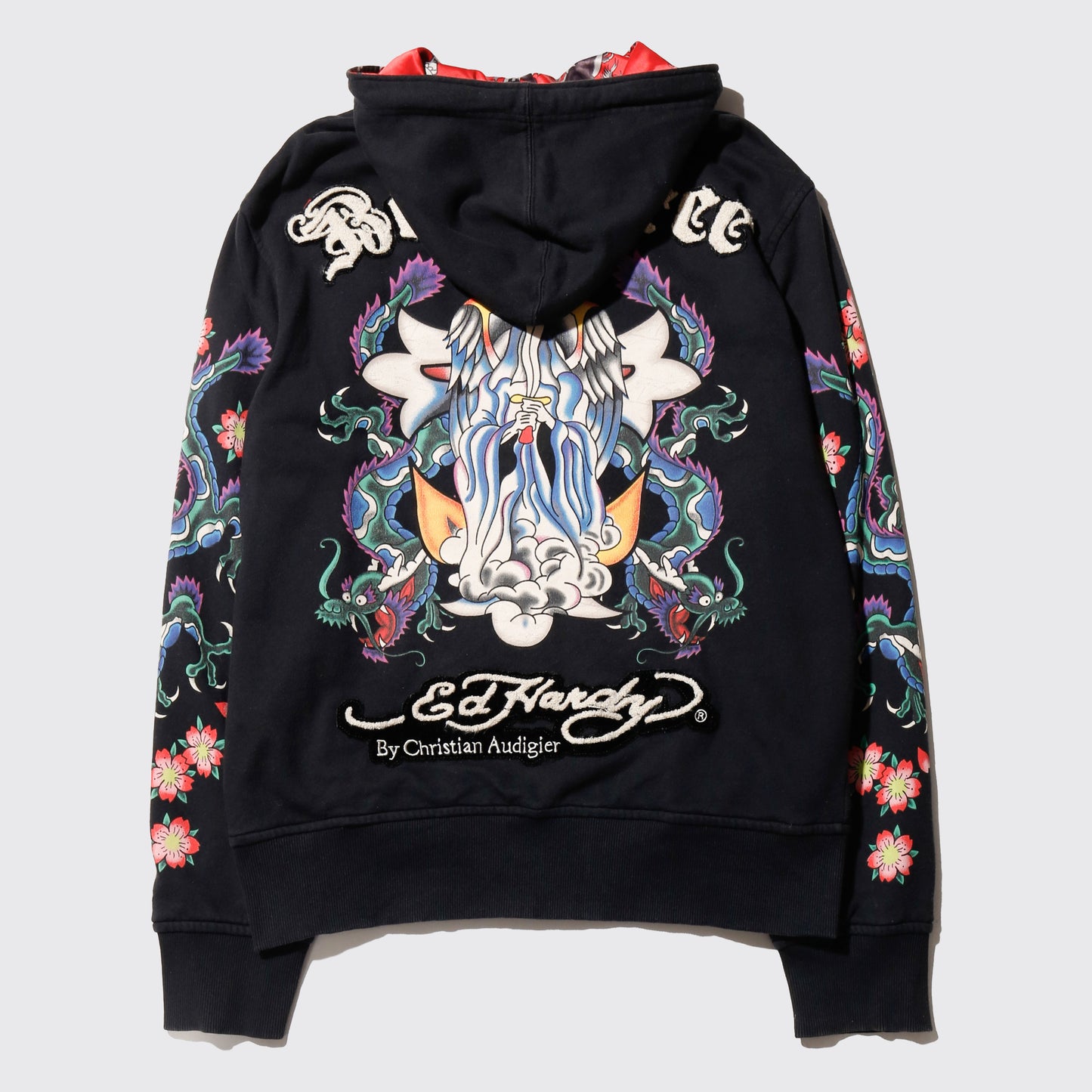 vintage ed hardy tatoo reversible hoodie