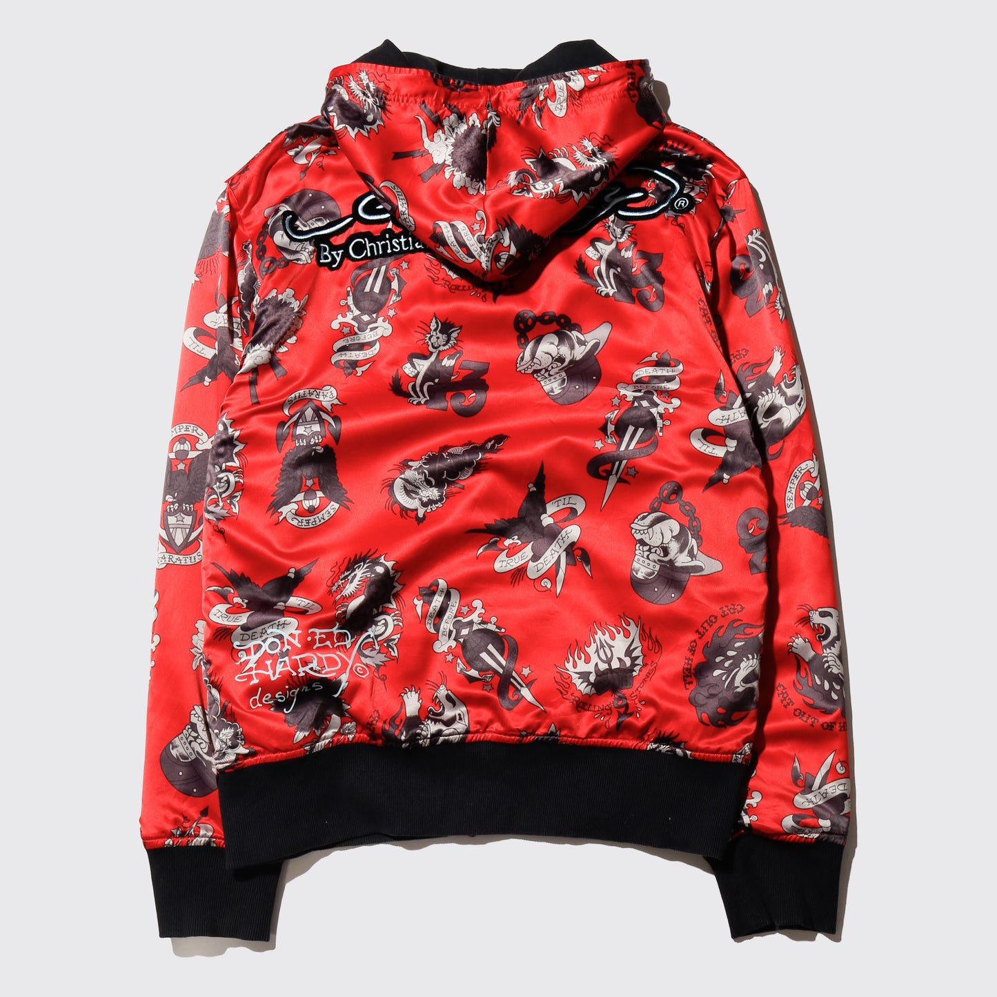 vintage ed hardy tatoo reversible hoodie