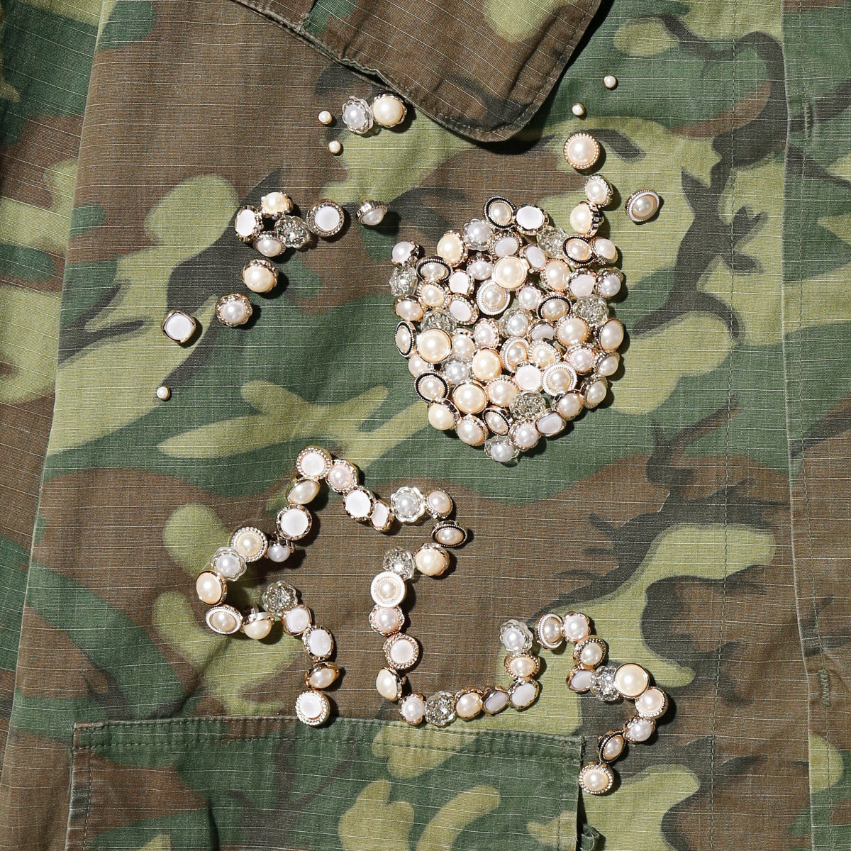 *one-off 60's us army perl bijou fatigue jacket