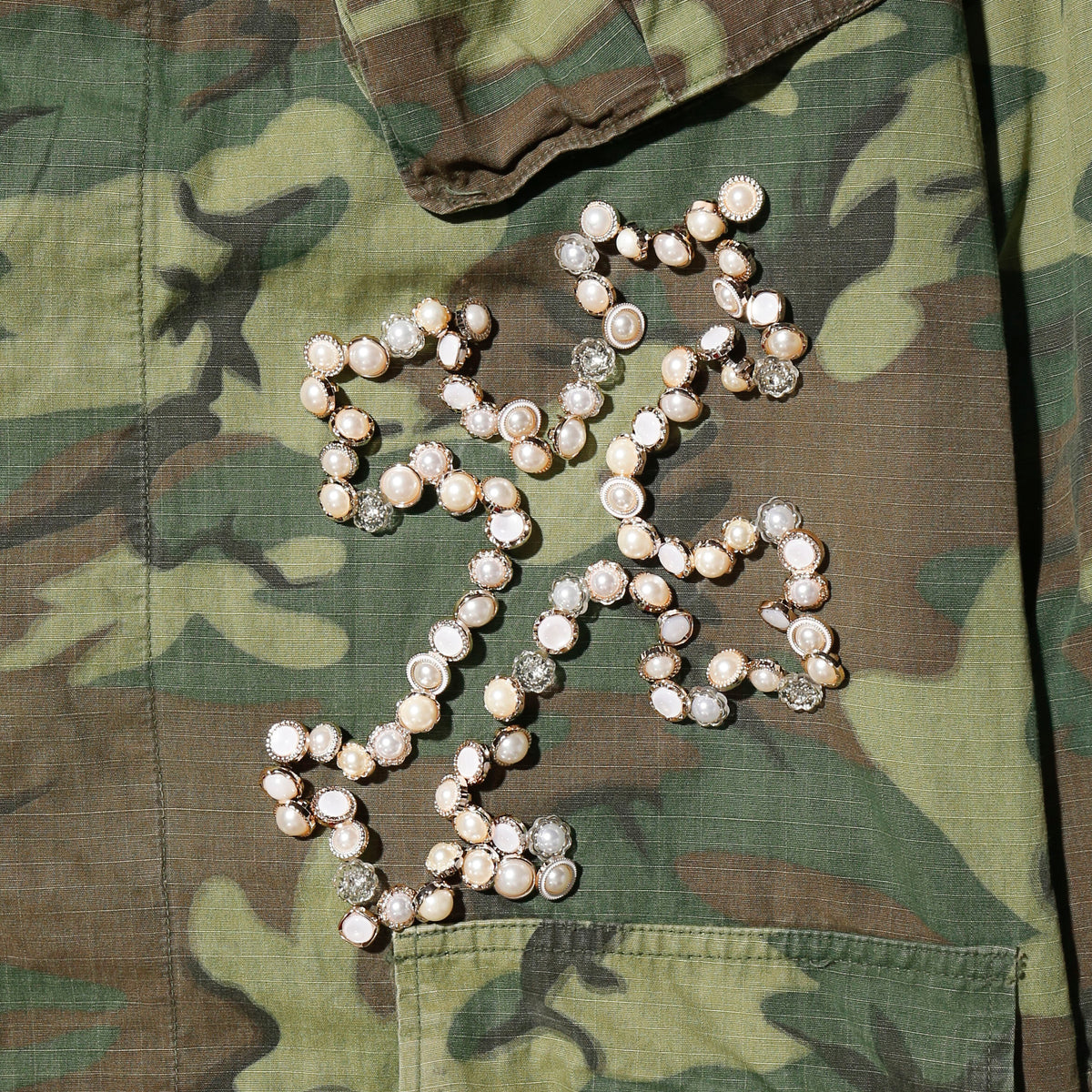 *one-off 60's us army perl bijou fatigue jacket