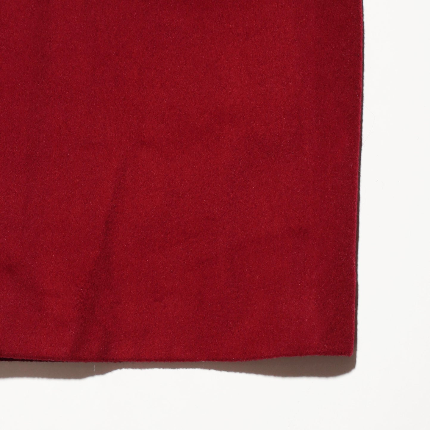 vintage crimson chesterfield wool coat , with paisley liner