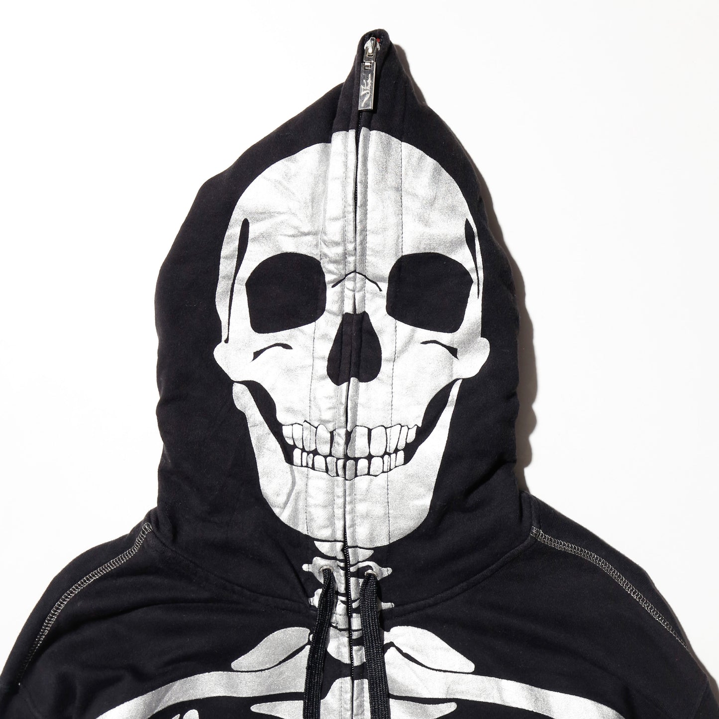 vintage 00's pepe jeans skelton mask hoodie, with chaos liner
