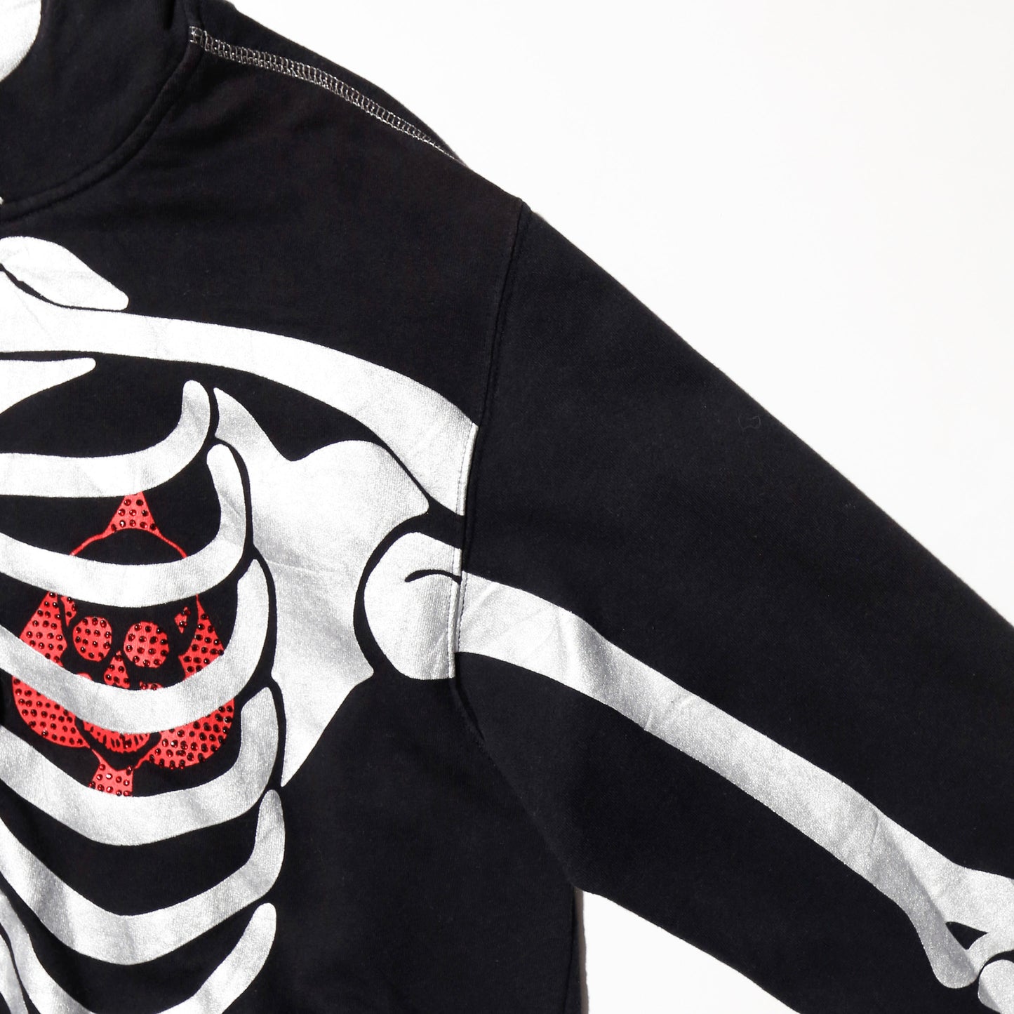 vintage 00's pepe jeans skelton mask hoodie, with chaos liner