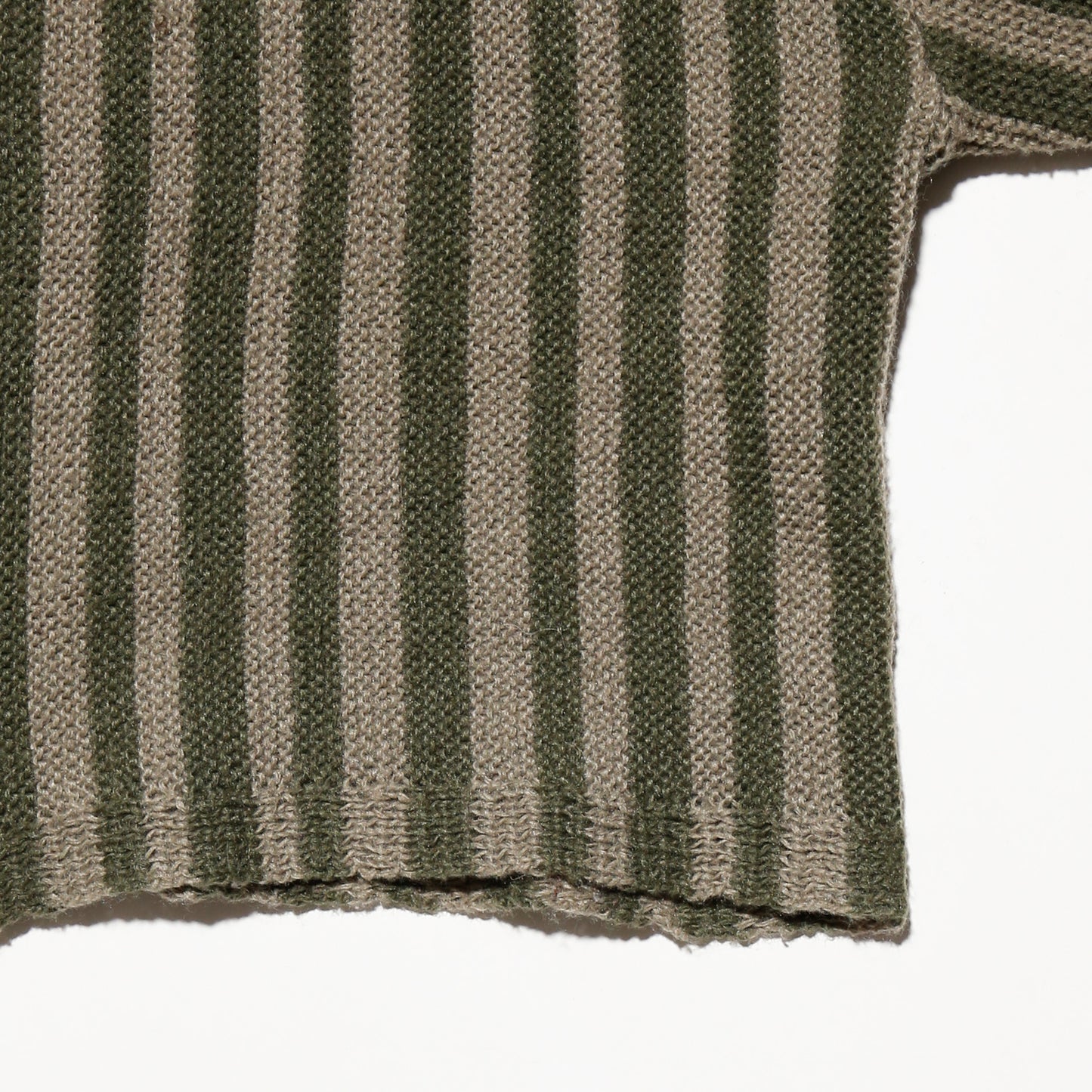 vintage cropped border knit hoodie