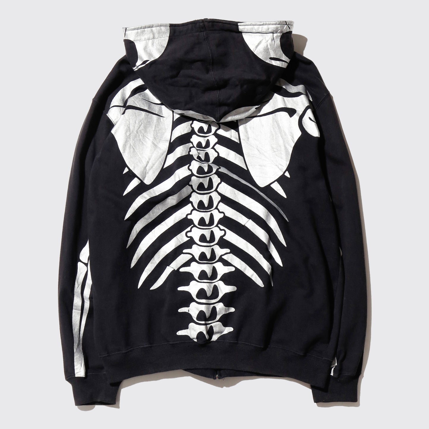 vintage 00's pepe jeans skelton mask hoodie, with chaos liner