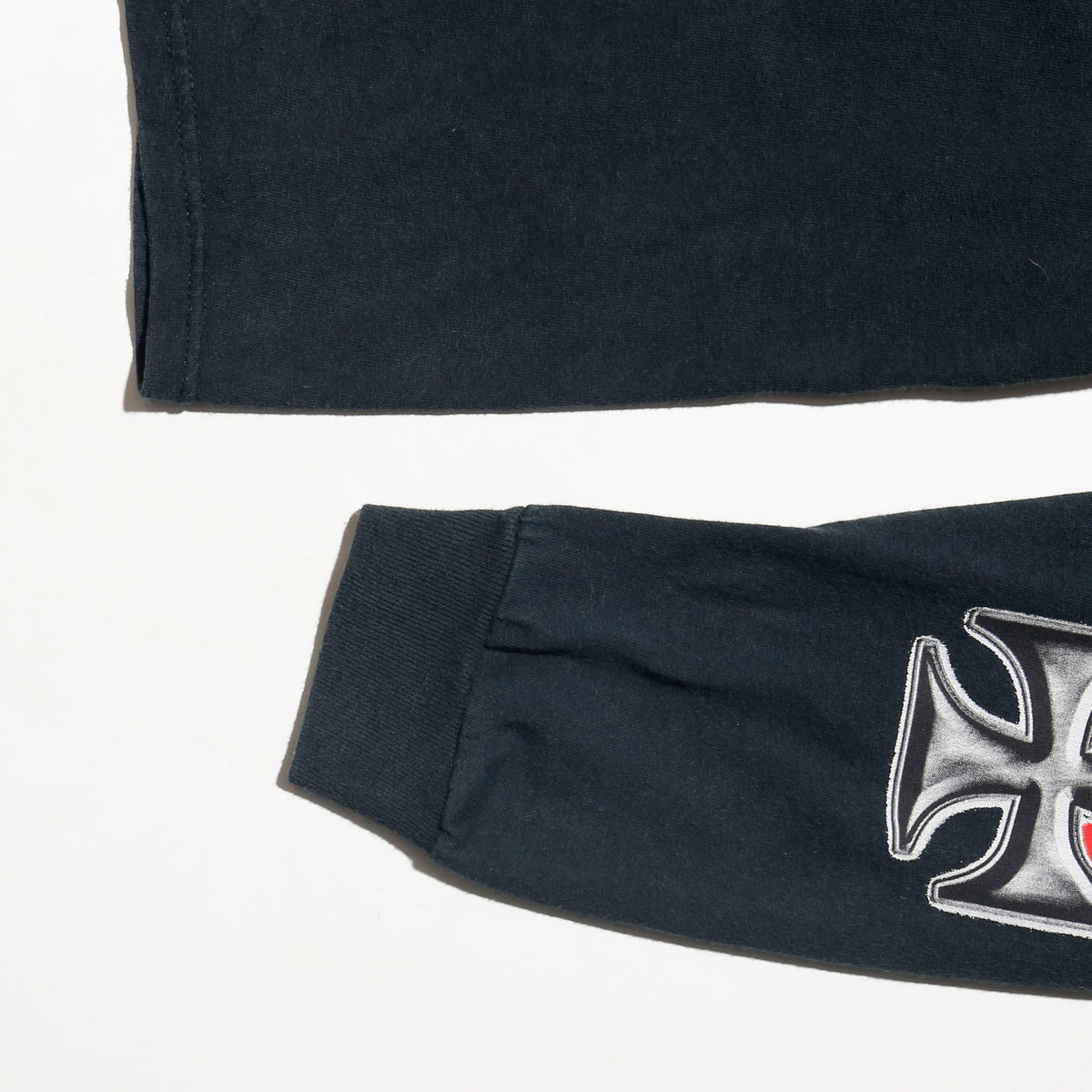 vintage choppers iron cross pin up l/s t-shirt