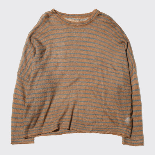 vintage low gauge border wide sweater