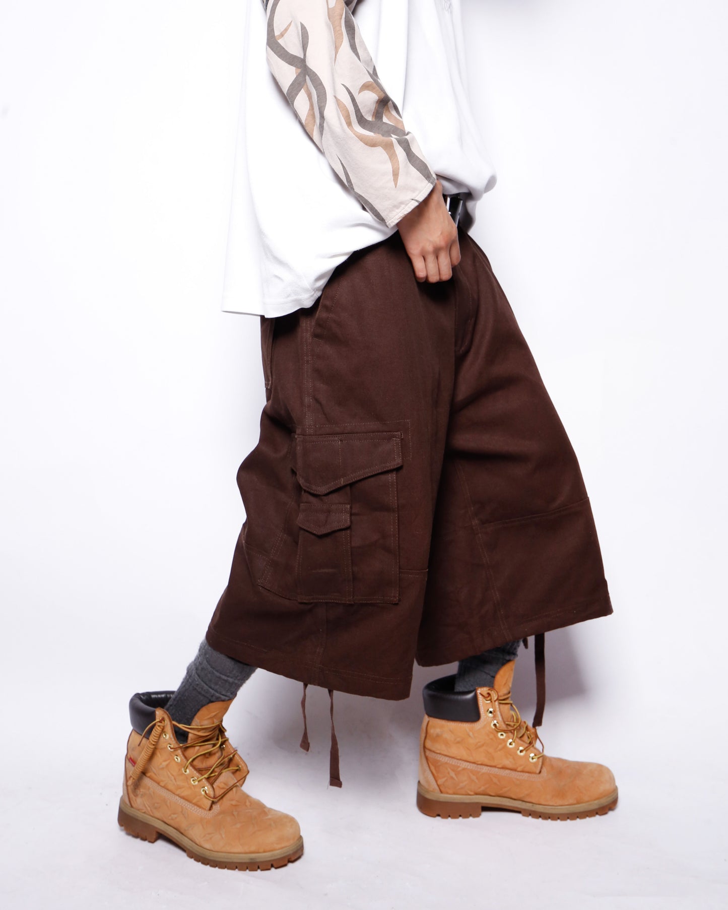 vintage brooklyn basement wide cargo shorts