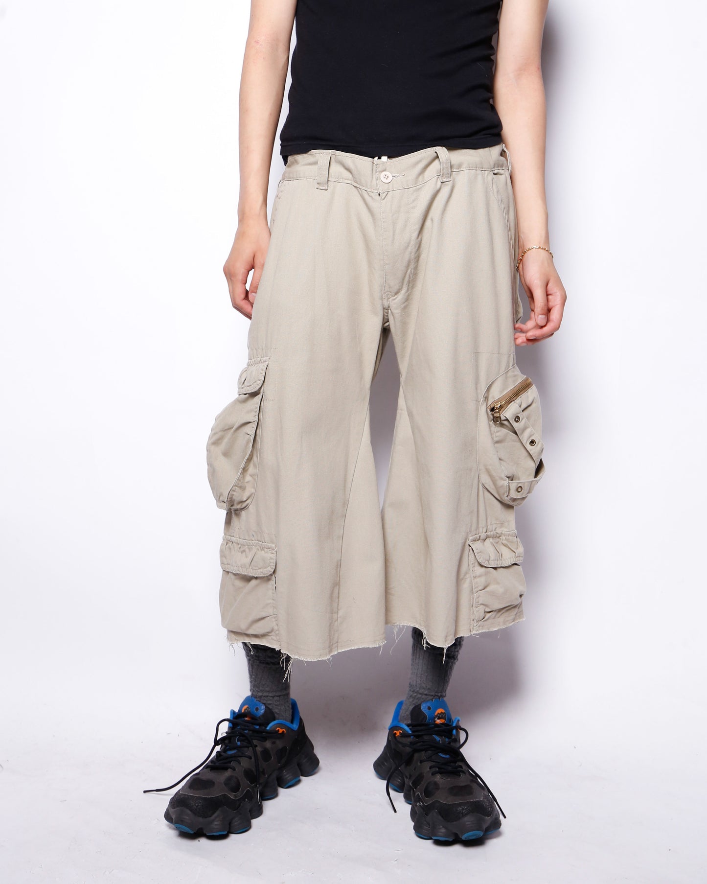vintage utility cut off cargo shorts