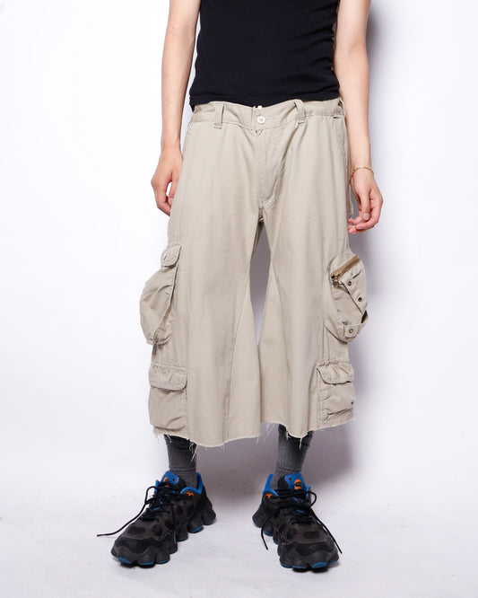 vintage utility cut off cargo shorts