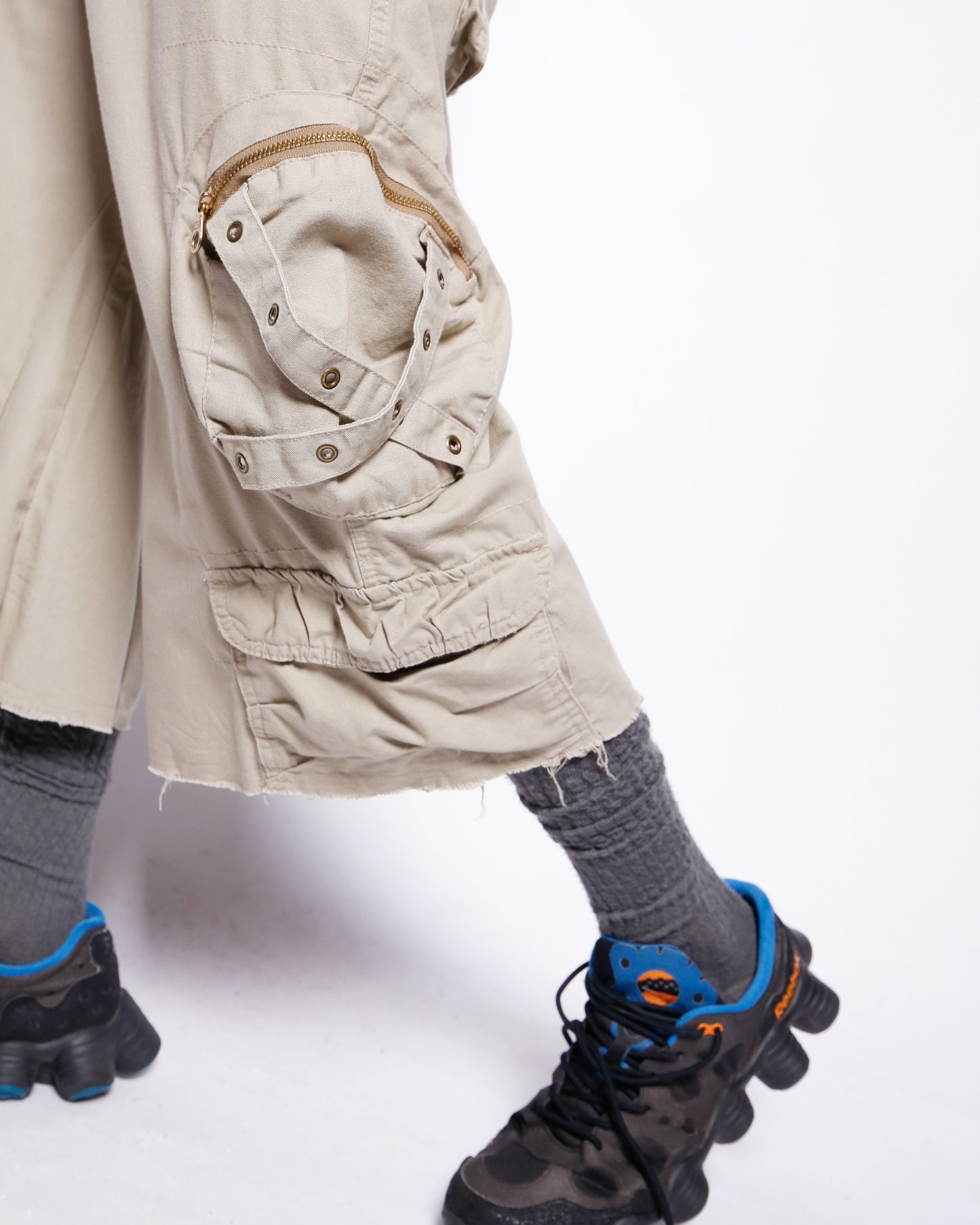 vintage utility cut off cargo shorts
