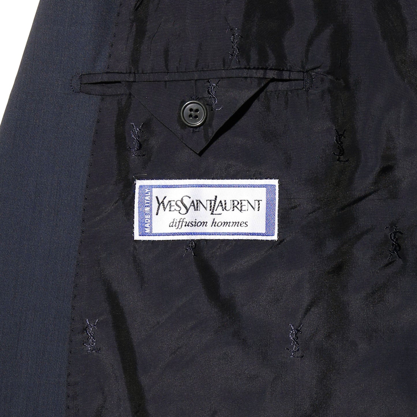 vintage 80's Yves Saint Laurent double breasted tailored jacket