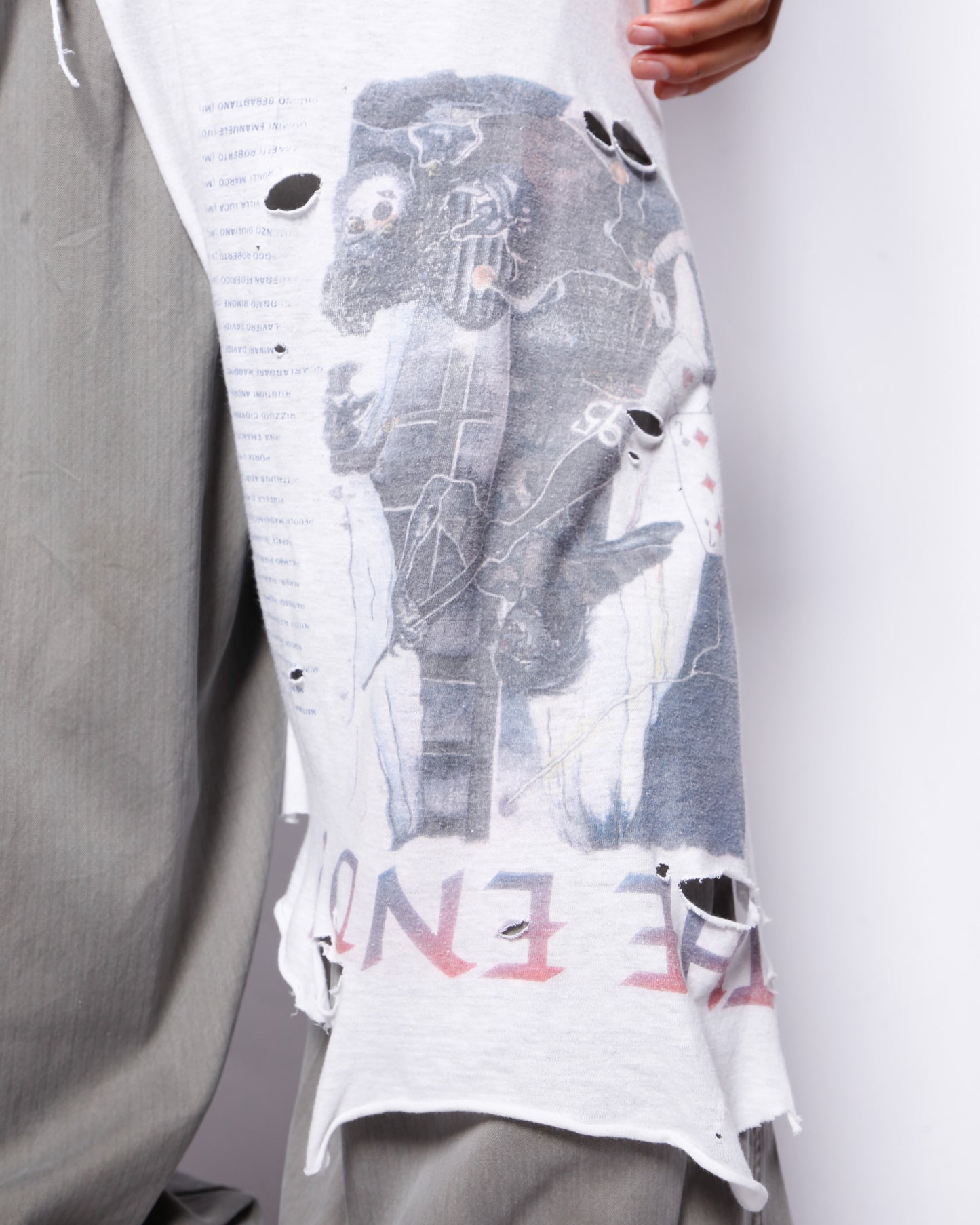 *one-off broken layered trousers