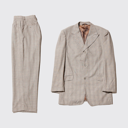 vintage check single zoot set up